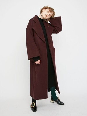 UN3D. WIDE BELT GOWN COAT