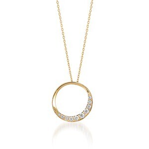 STAR JEWELRY K18 ネックレス CIRCLE MOON