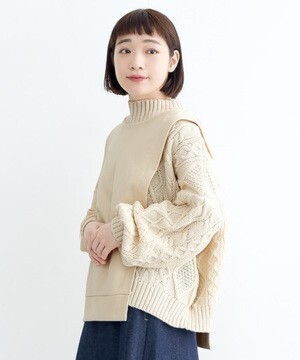 MERLOT IKYU ニット×カットドッキングプルオーバー