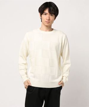 ikka lounge GP ブロックリンクスニット