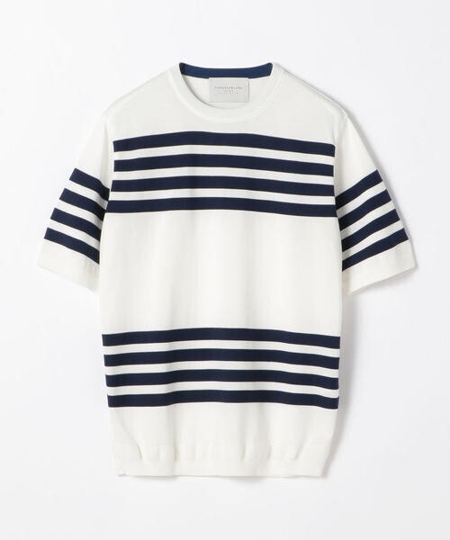 TOMORROWLAND パネルボーダー ニットTシャツ tricot-T
