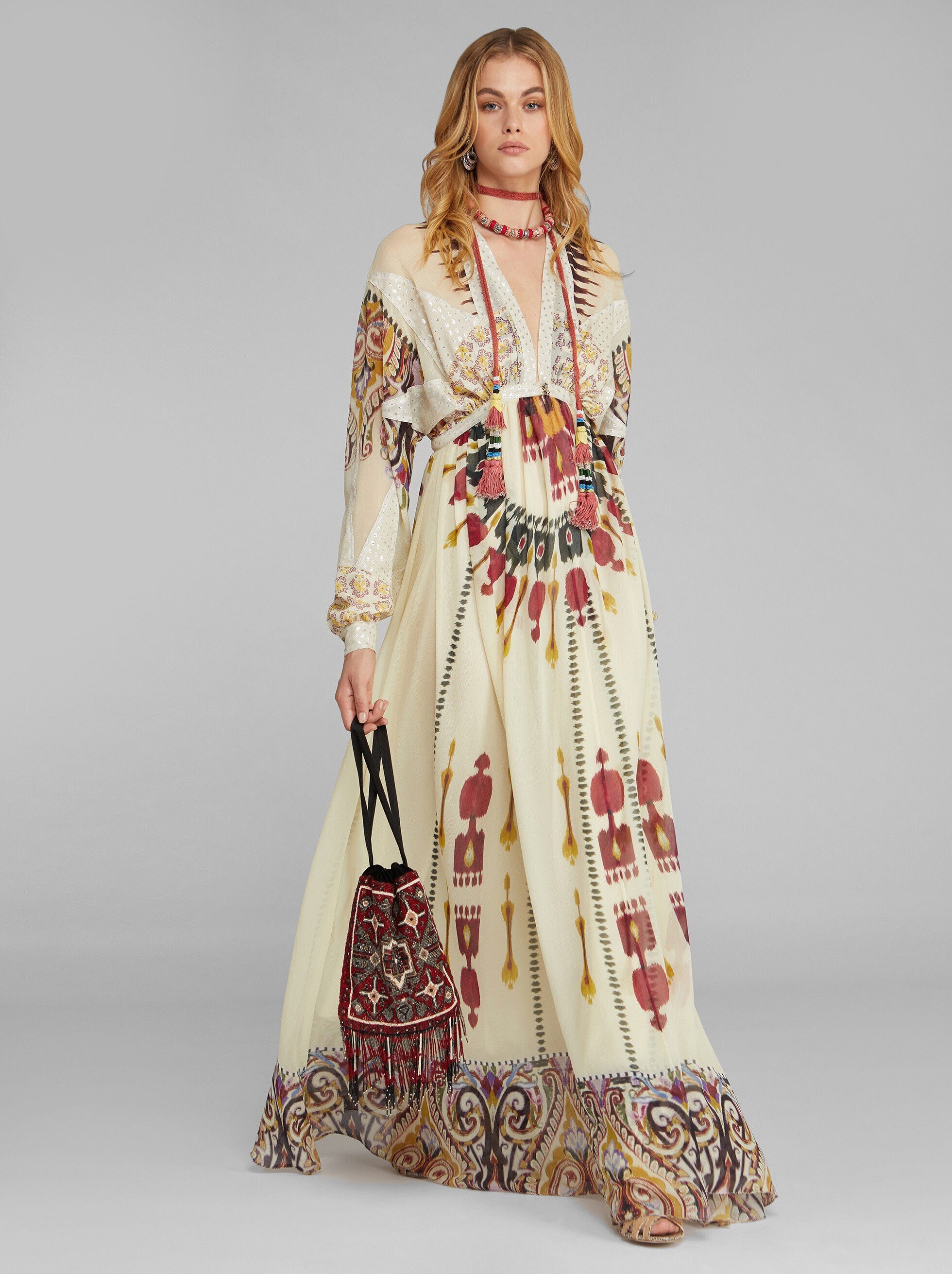 ETRO イカット・PAISLEYプリント ドレス