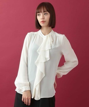 TARA JARMON ドレープタイブラウス