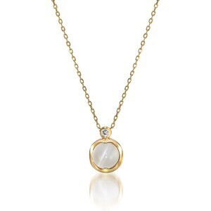 STAR JEWELRY K10 ネックレス MOONSTONE & DIAMOND NECKLACE