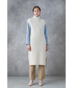 SALT+JAPAN 19AW　CABLE KNIT LONG GILET