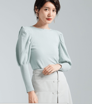LADYMADE パワショルロングリブニットプルオーバー