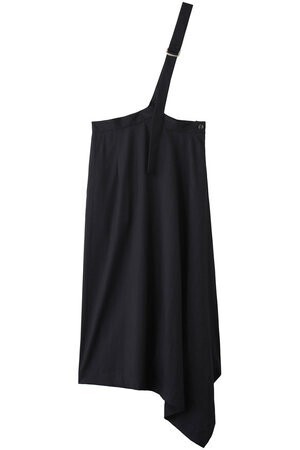 UJOH ウールピンストライプアシンメトリースカート