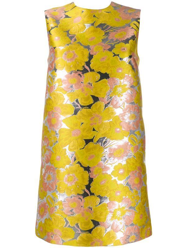 MSGM floral jacquard shift dress