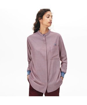 LACOSTE ハウンドトゥースマオカラーシャツ