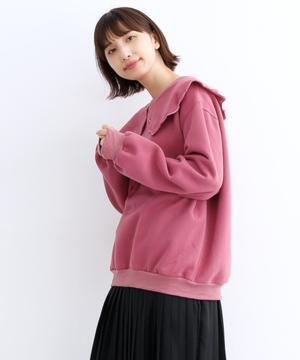 merlot スカラップカラー裏起毛スウェットトップス