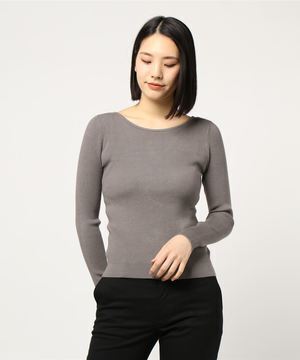 Rirandture バックリボンリブニット