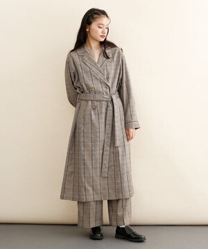 MERLOT IKYU チェック柄ダブルコート