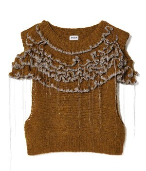 PEIEN フレア襟ニットtops