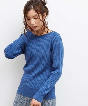 ROPE’ PICNIC ボタンディテールラメプルオーバー