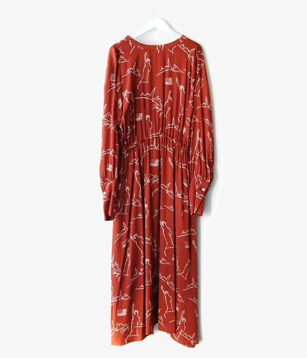 PHEENY NYC PRINTED BACK OPEN DRESS