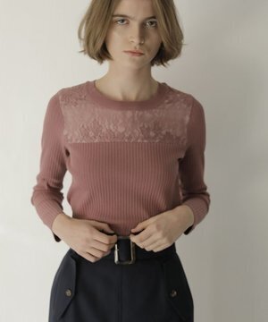 TONAL レースドッキングニット