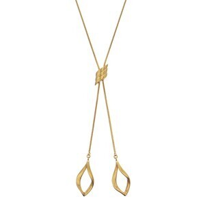 VENDOME BOUTIQUE マットゴールドカラーメタル ラリエット ネックレス
