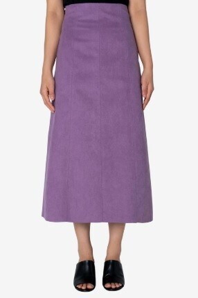 Greed Soft Suede Skirt in Light Purple