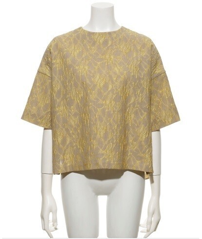 Greed SPLASH JACQUARD 半袖ビッグブラウス