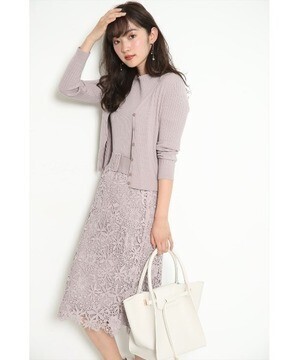 JUSGLITTY ボトルネックアンサンブル×リバーシブルスカートSET
