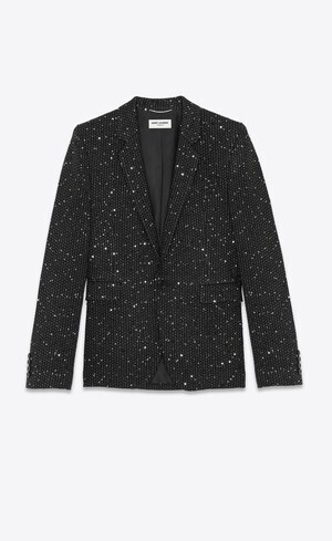 SAINT LAURENT スパンコールエンブロイダリー テーラードジャケット
