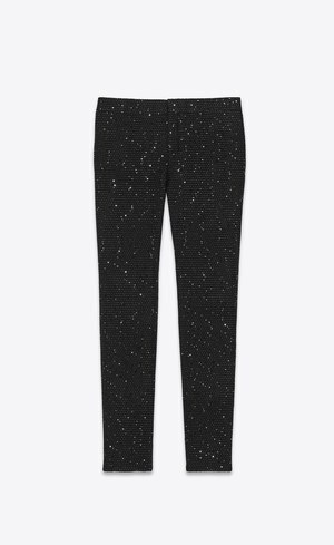 SAINT LAURENT スパンコールエンブロイダリー テーラードパンツ