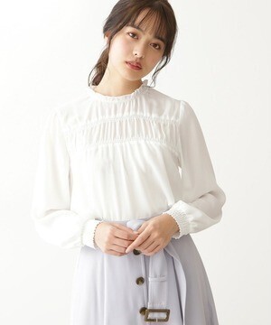 JILLSTUART ギャザーパフブラウス