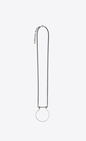 SAINT LAURENT リングペンダントネックレス