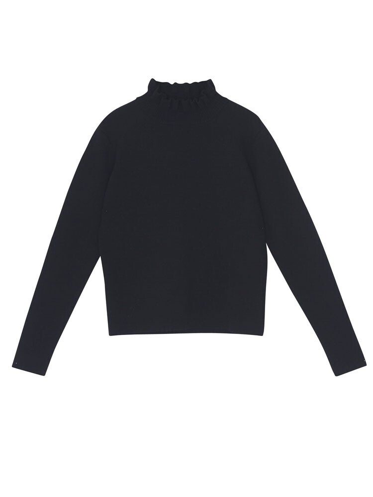 The Dayz tokyo MILAN RIB FRILL KNIT