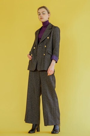 SALT+ JAPAN HERRINGBONE DOUBLE BREASTED JACKET