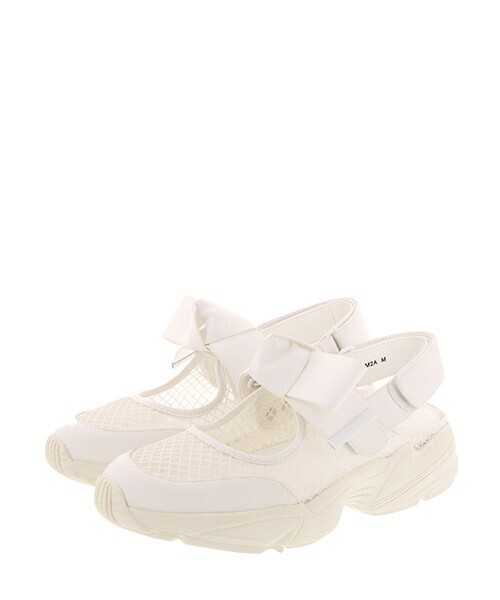 RANDA COTTON STEPS/2WAYリボンメッシュスニーカー