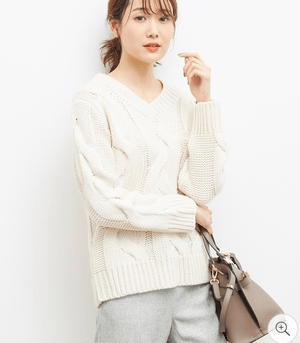 ROPE’ PICNIC ビッグケーブルプルオーバー