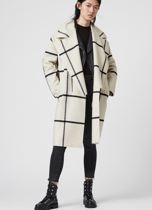 ALLSAINTS RYDER CHECK COAT