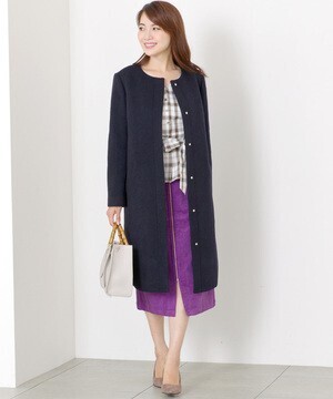 MEW’S REFINED CLOTHES ノーカラーコート