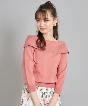 tocco 前後2WAYりぼんネックニットプルオーバー