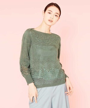 Sybilla コットンリリーニットプルオーバー