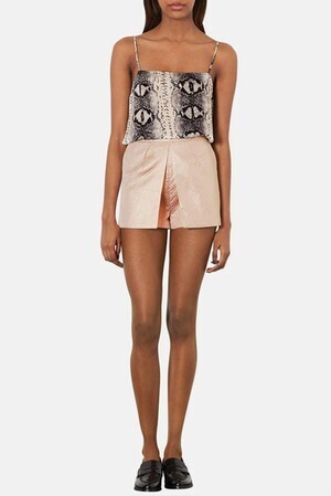 TOPSHOP メタリック ジャガード ショートパンツ