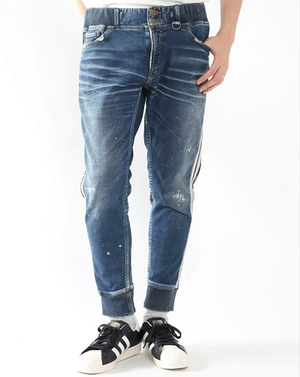 TMT SWEATLIKE- INDIGO DENIM TRACK PANTS