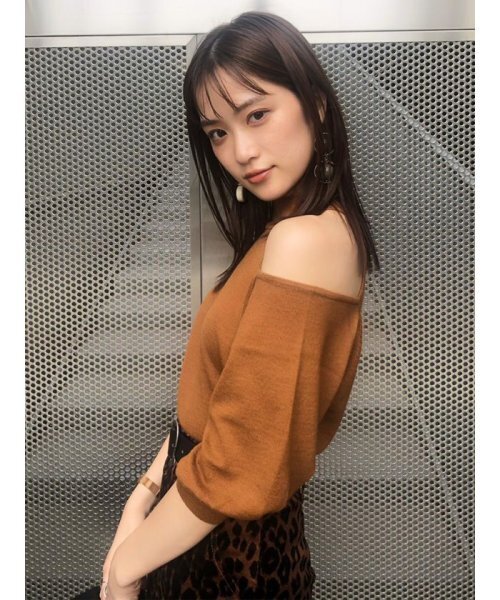 MURUA カットショルダーパフニット