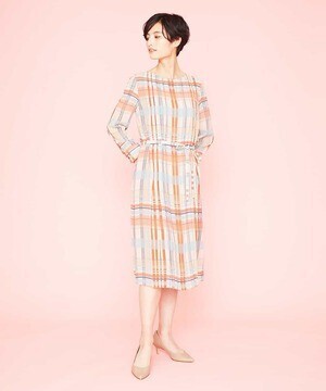 Sybilla チェックプリントワンピース