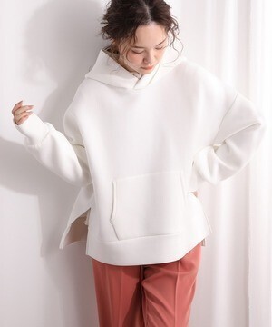 ViS 【WEB限定】ビックシルエットダンボールニットパーカー