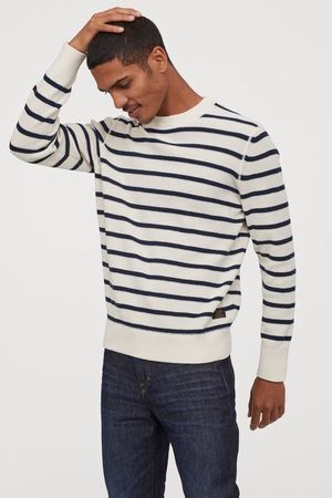 H&M テクスチャードニット コットンセーター