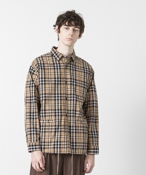 SLICK Typewriter Check Shirt Jacket