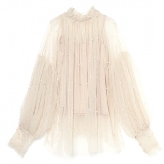 SAAAGE boutique 20 SS パールチュールトップス
