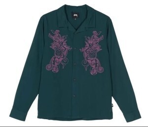 STUSSY EMBROIDERED DRAGON L/SL SHIRT