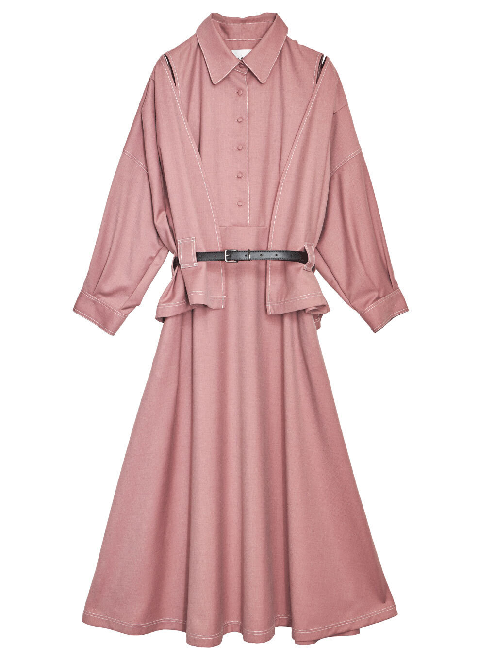 Ameri VINTAGE GENTLEWOMAN OVERLAP DRESS