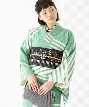 ふりふ 小紋「いろはななめボーダー」