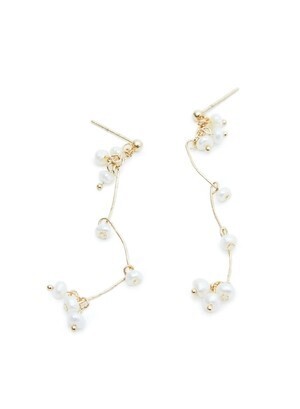 ROOM bubble flower pearl pierce