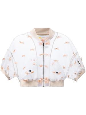 MIKIO SAKABE cropped sheer bomber jacket
