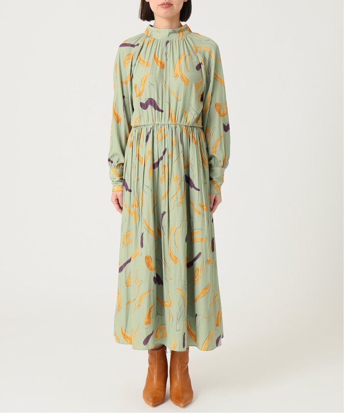 Spick & Span アートガラカッセンワンピース